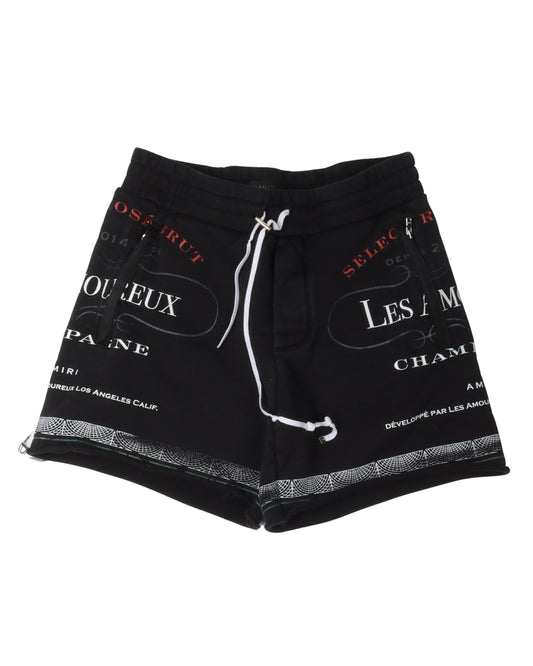 Champagne Print Shorts