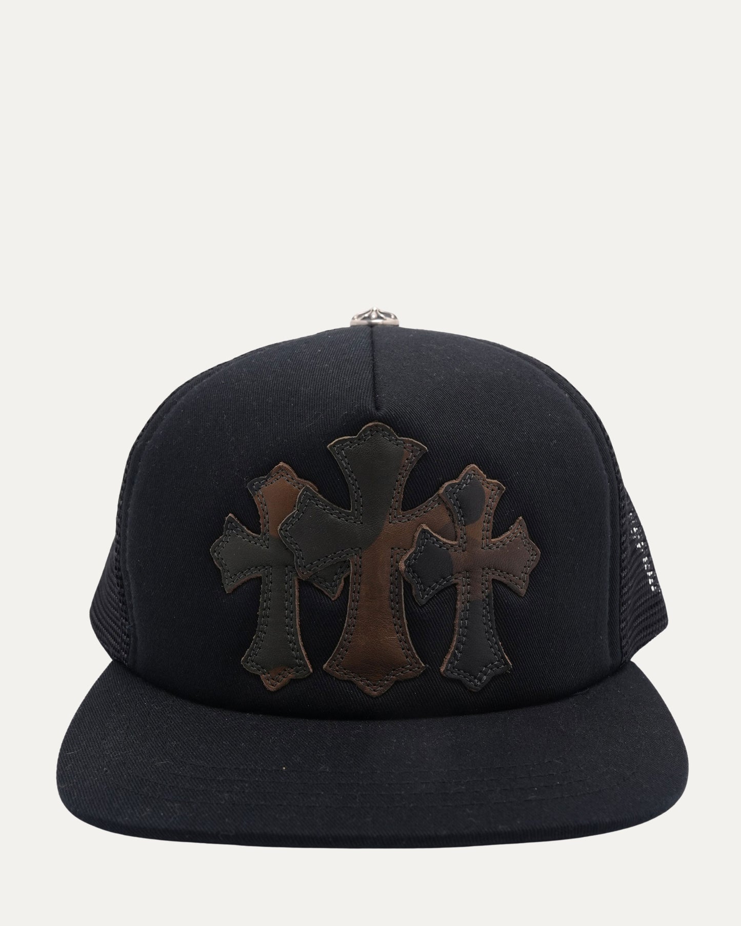 Camouflage Cemetery Cross Patch Trucker Hat