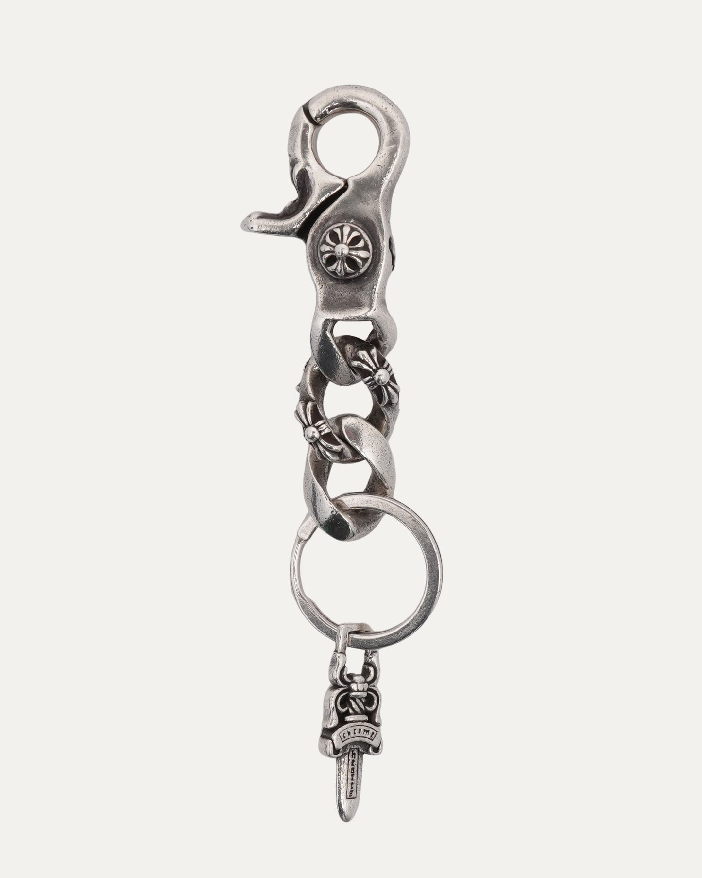 Short Fancy Link Key Clip Dagger