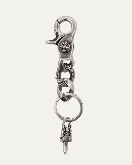 Short Fancy Link Key Clip Dagger