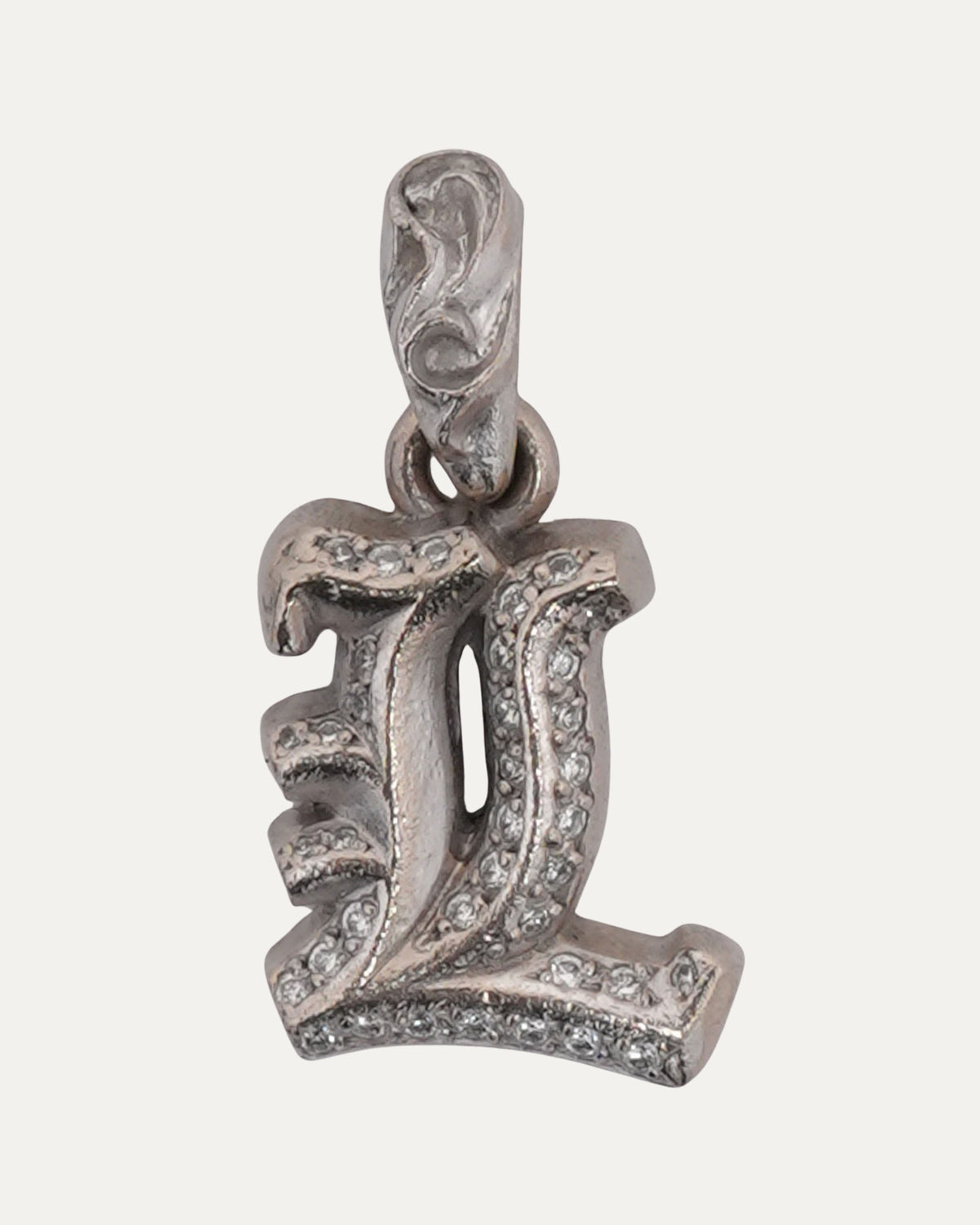 White Gold Diamond L Pendant