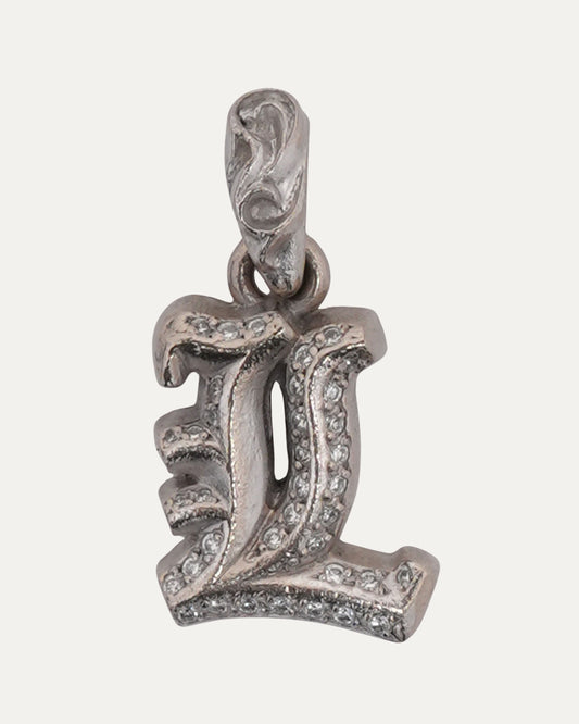 White Gold Diamond L Pendant