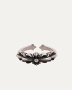Mini Double Floral Cross Ring