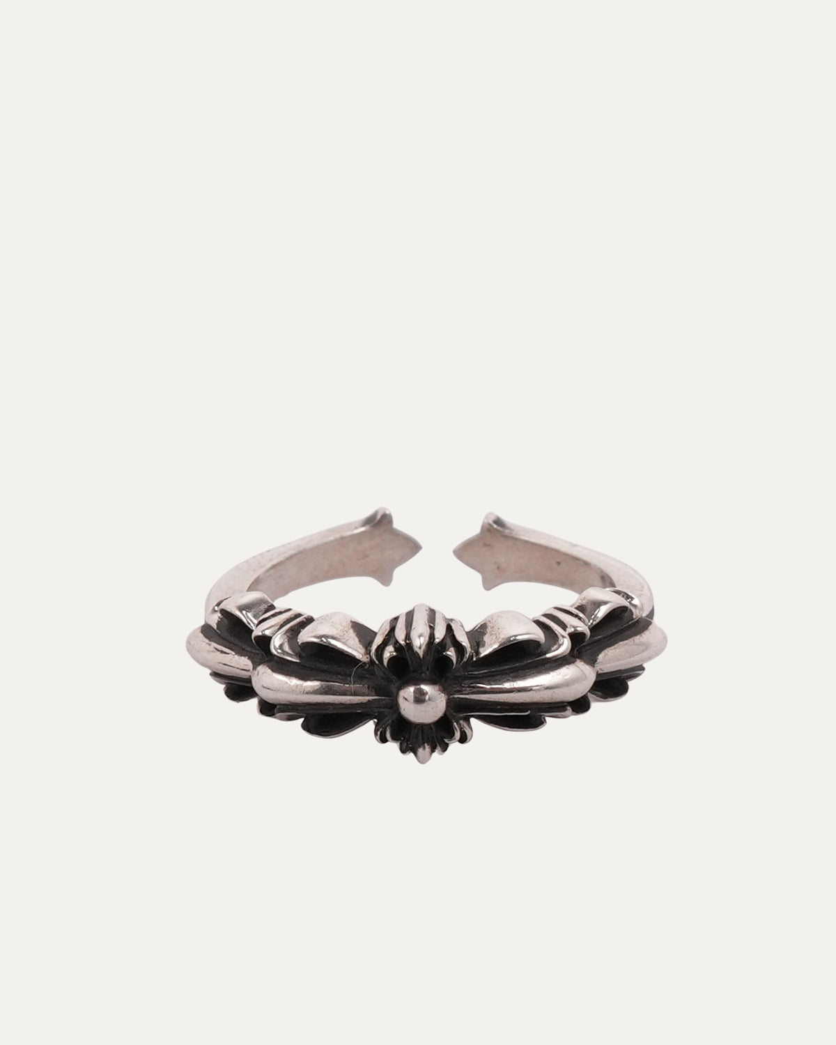 Mini Double Floral Cross Ring