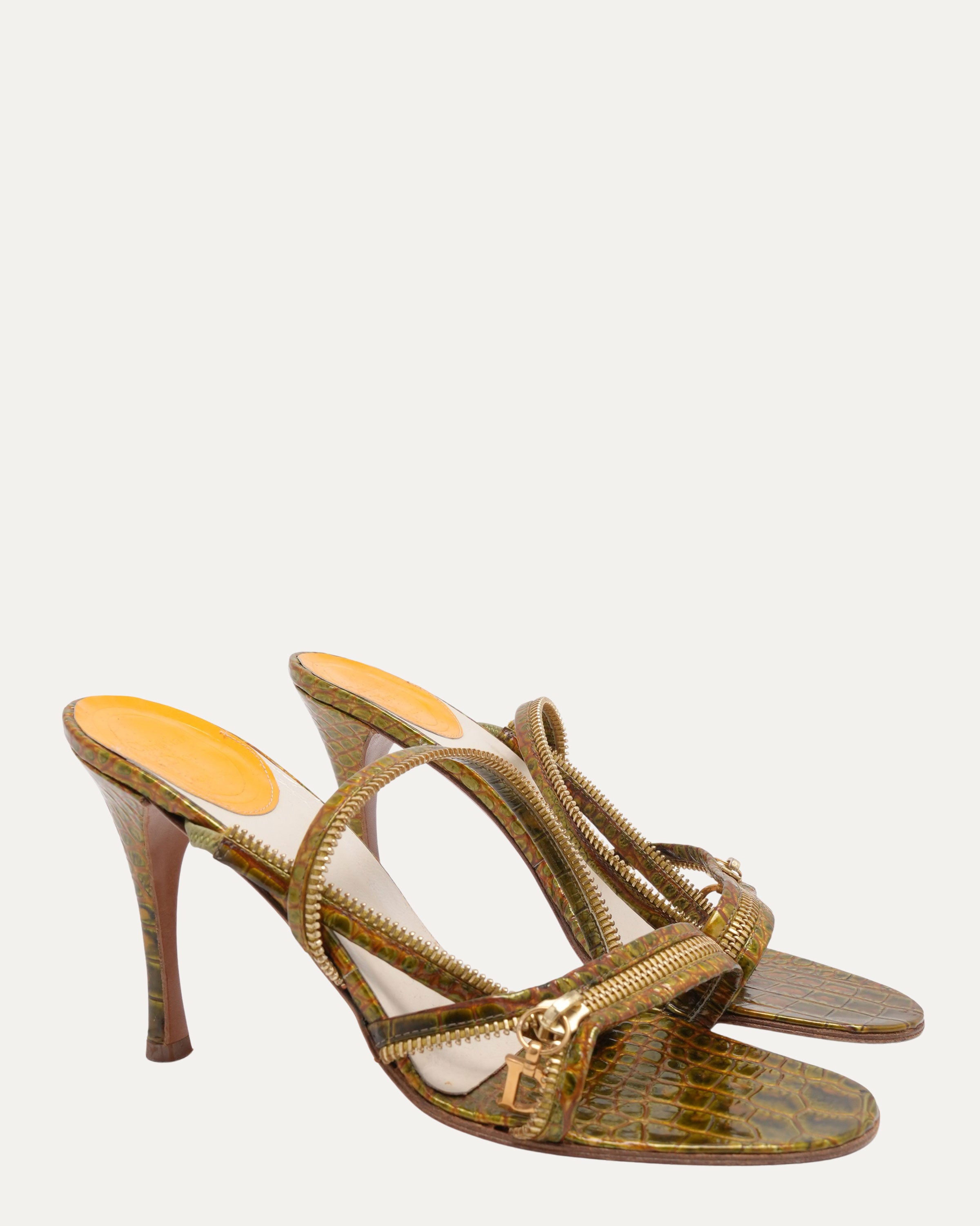 Dior SS 2001 Croc Embossed Zipper Heels – Justin Reed