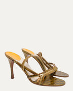 SS 2001 Croc Embossed Zipper Heels