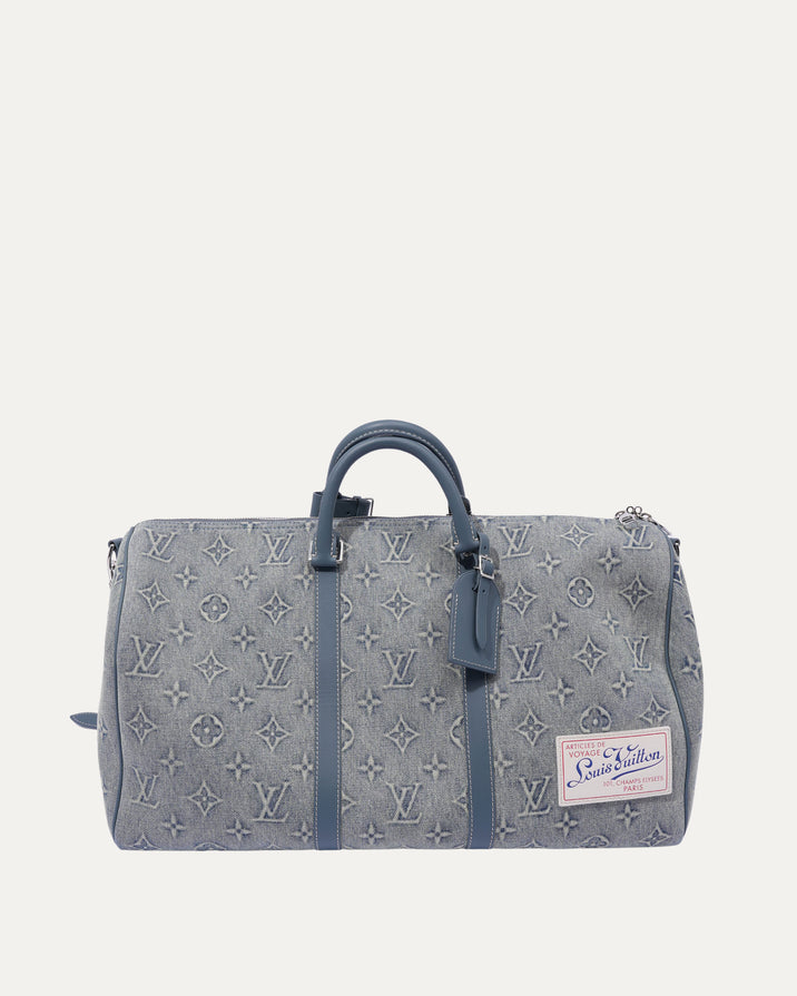 Monogram Denim Keepall Bandouliere 50