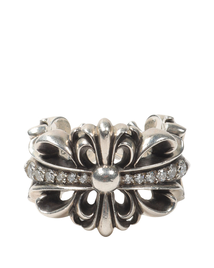 Diamond Double Floral Ring