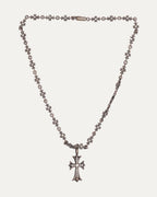 Diamond Tiny Fat Pendant on Tiny E Chain Choker Necklace