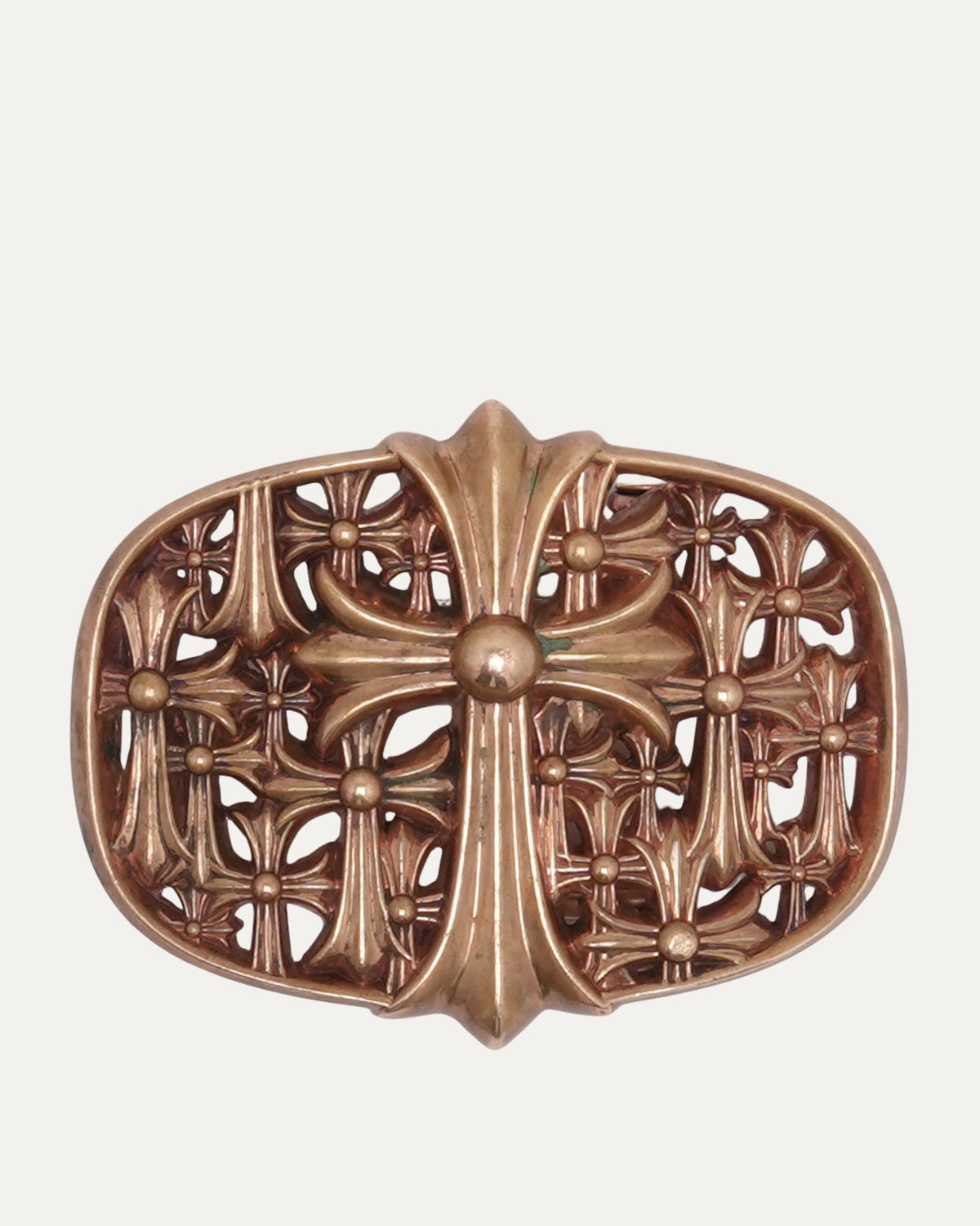 Bronze Cemetery Cross Belt Buckle