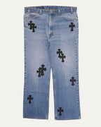 Levi's 517 Orange Tab Cross Patch Jeans