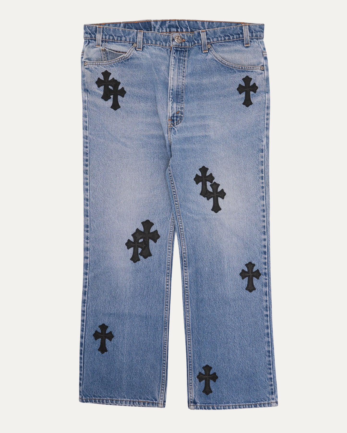 Levi's 517 Orange Tab Cross Patch Jeans