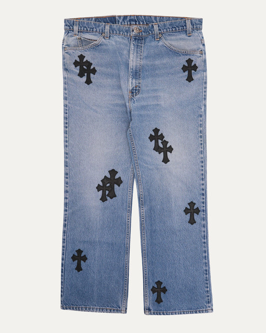 Levi's 517 Orange Tab Cross Patch Jeans