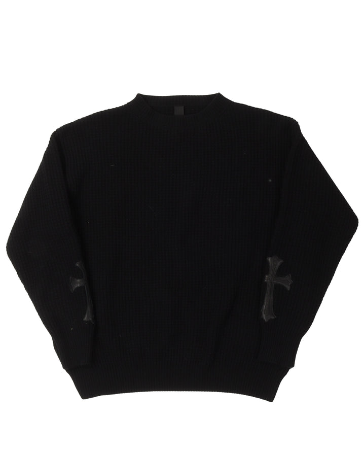 Cross Patch Cashmere Sweater