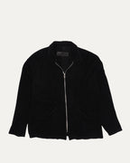 Suede Fleur Zip Up Jacket