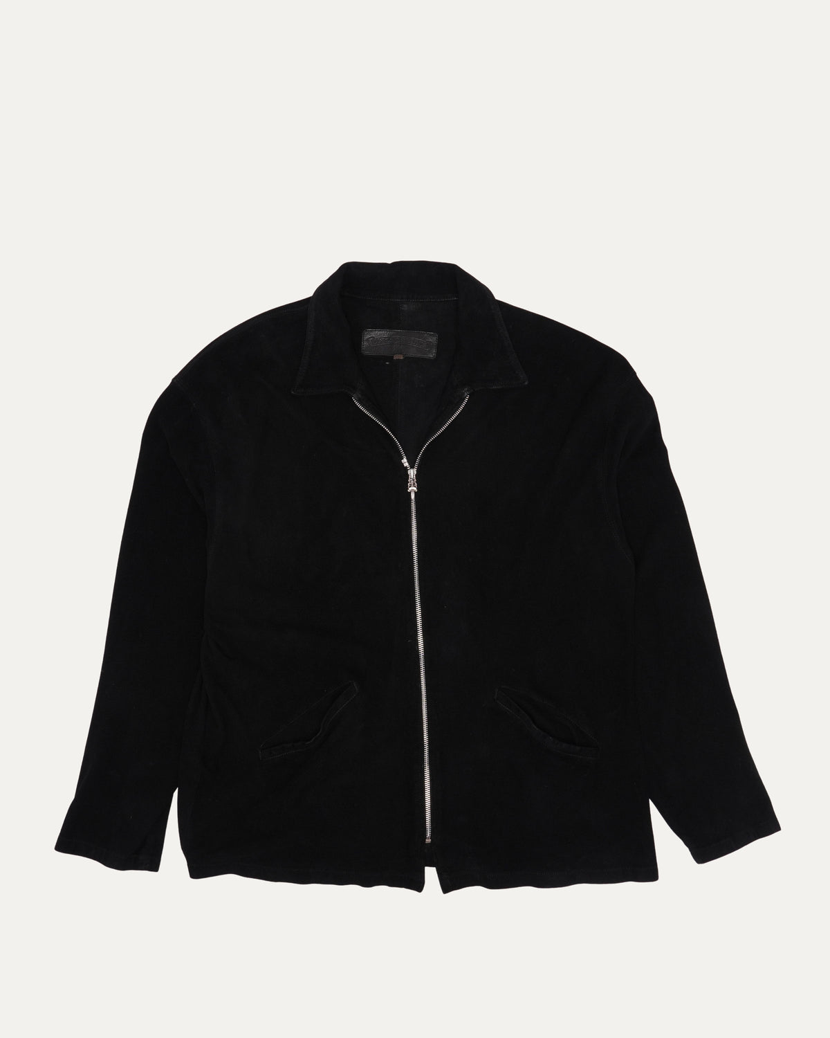 Suede Fleur Zip Up Jacket