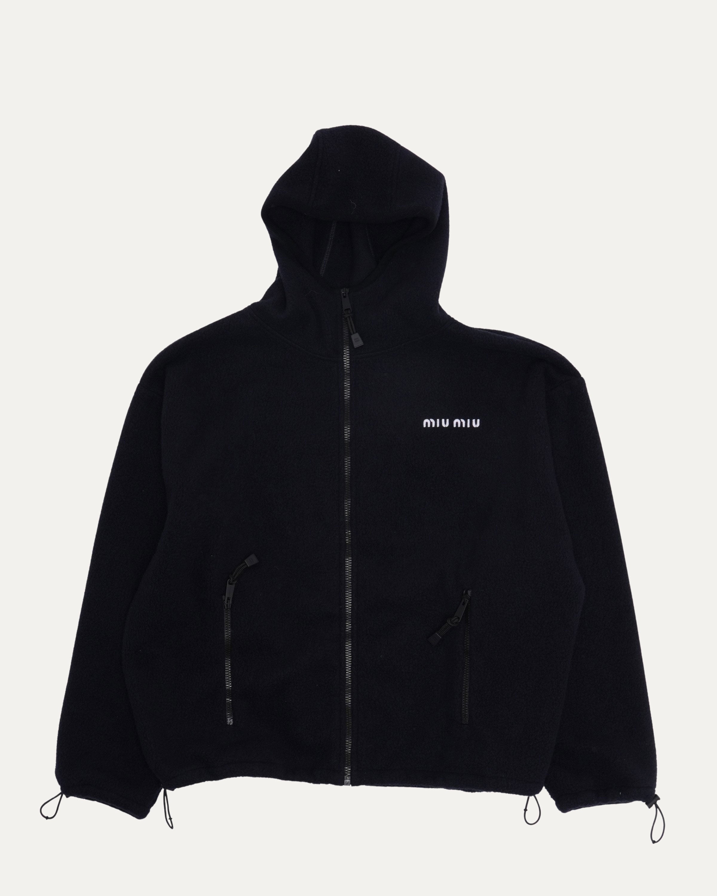 【miu_miuページ】 Miu Miu Cotton Fleece Zipper Hoodie – Justin Reed