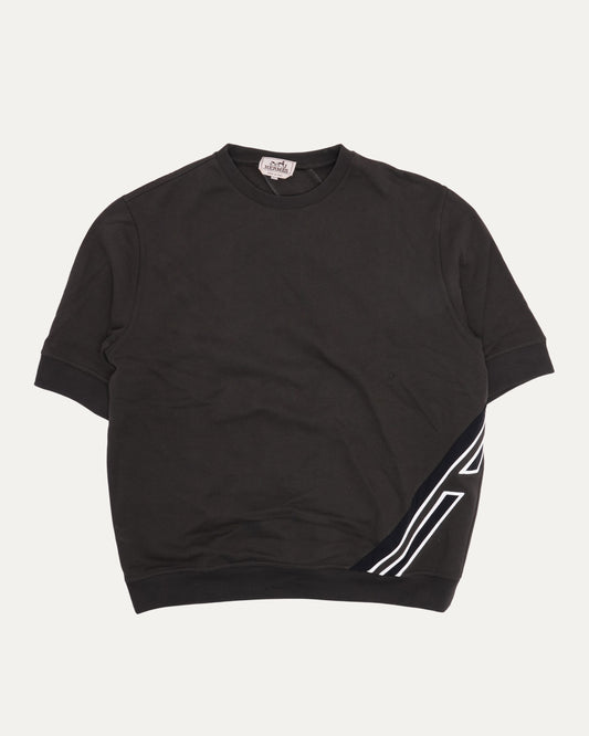 Side Stripe Short Sleeve Sweatshirt
