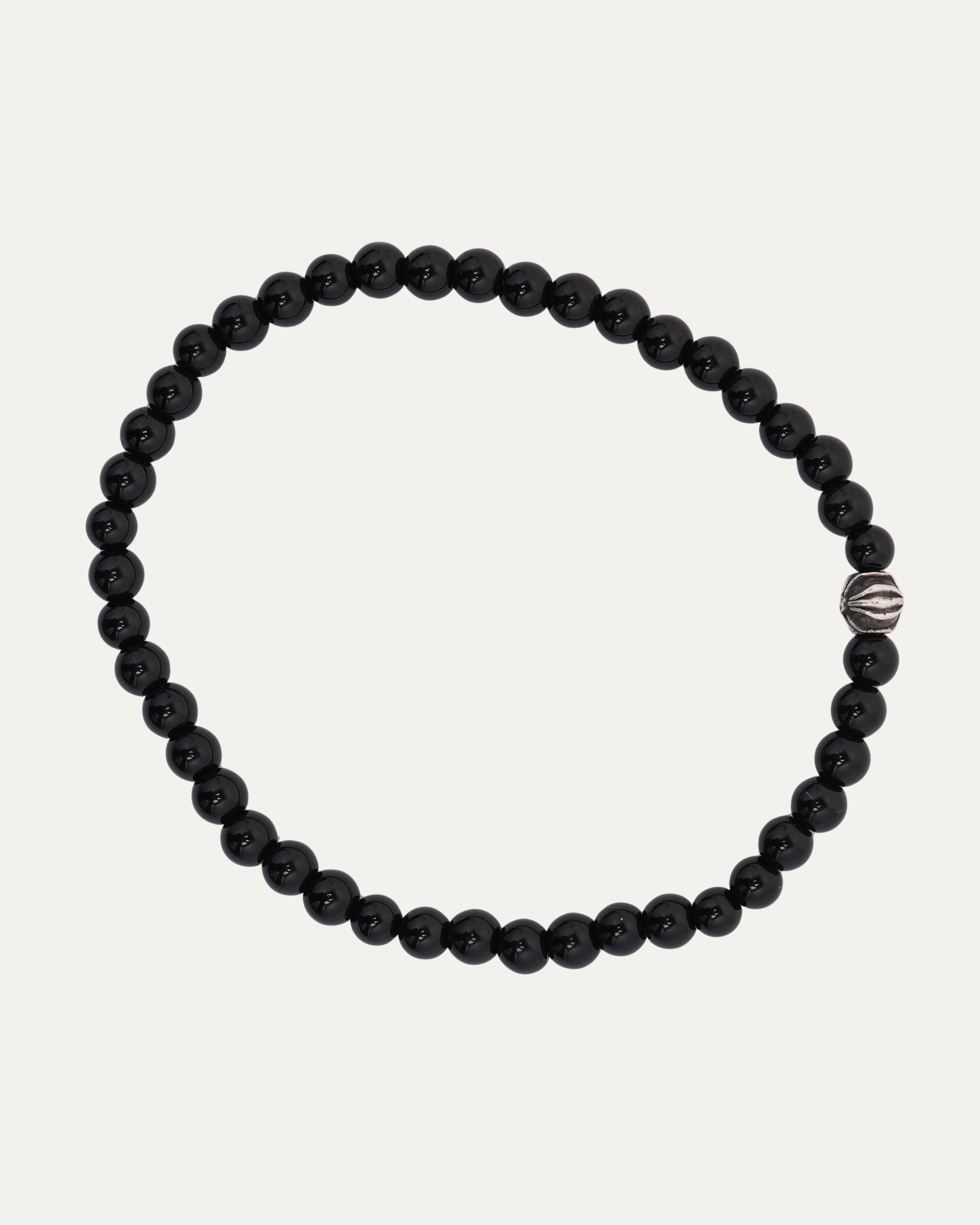 ユニドロブレスレット　ブラックB Chrome Hearts 4mm Onyx Plus Ball Bead Bracelet – Justin Reed