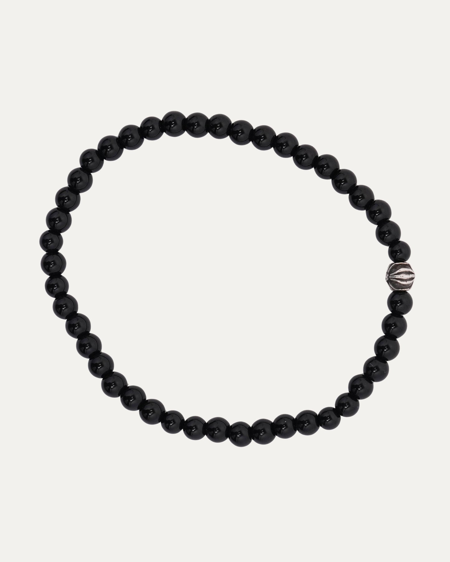 4mm Onyx Plus Ball Bead Bracelet
