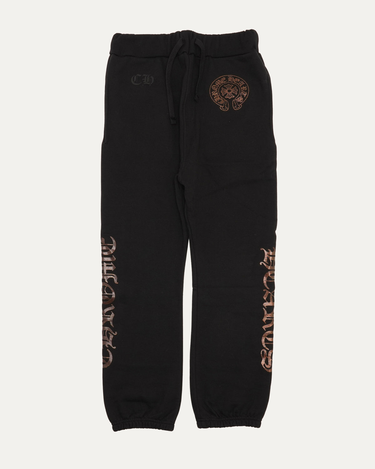 Glitter Print Horseshoe Logo Spellout Sweatpants
