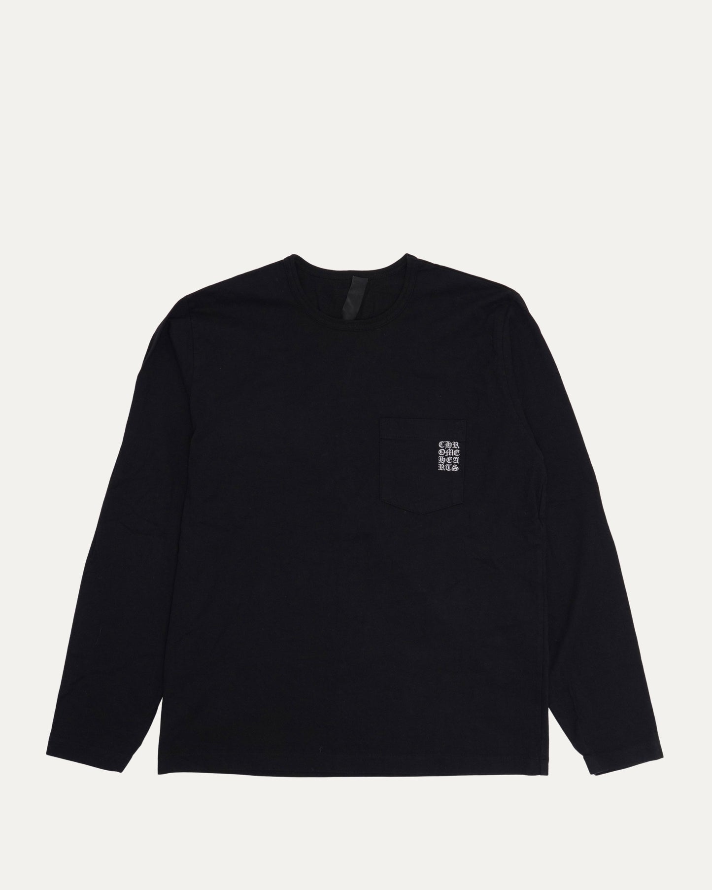 Embroidered Eye Chart Long Sleeve Pocket T-Shirt