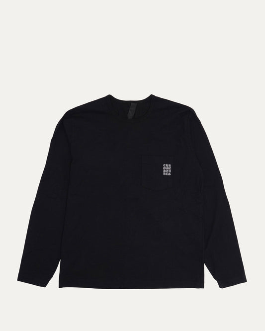 Embroidered Eye Chart Long Sleeve Pocket T-Shirt