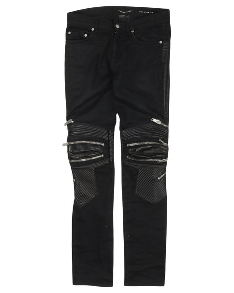 Saint laurent biker on sale denim