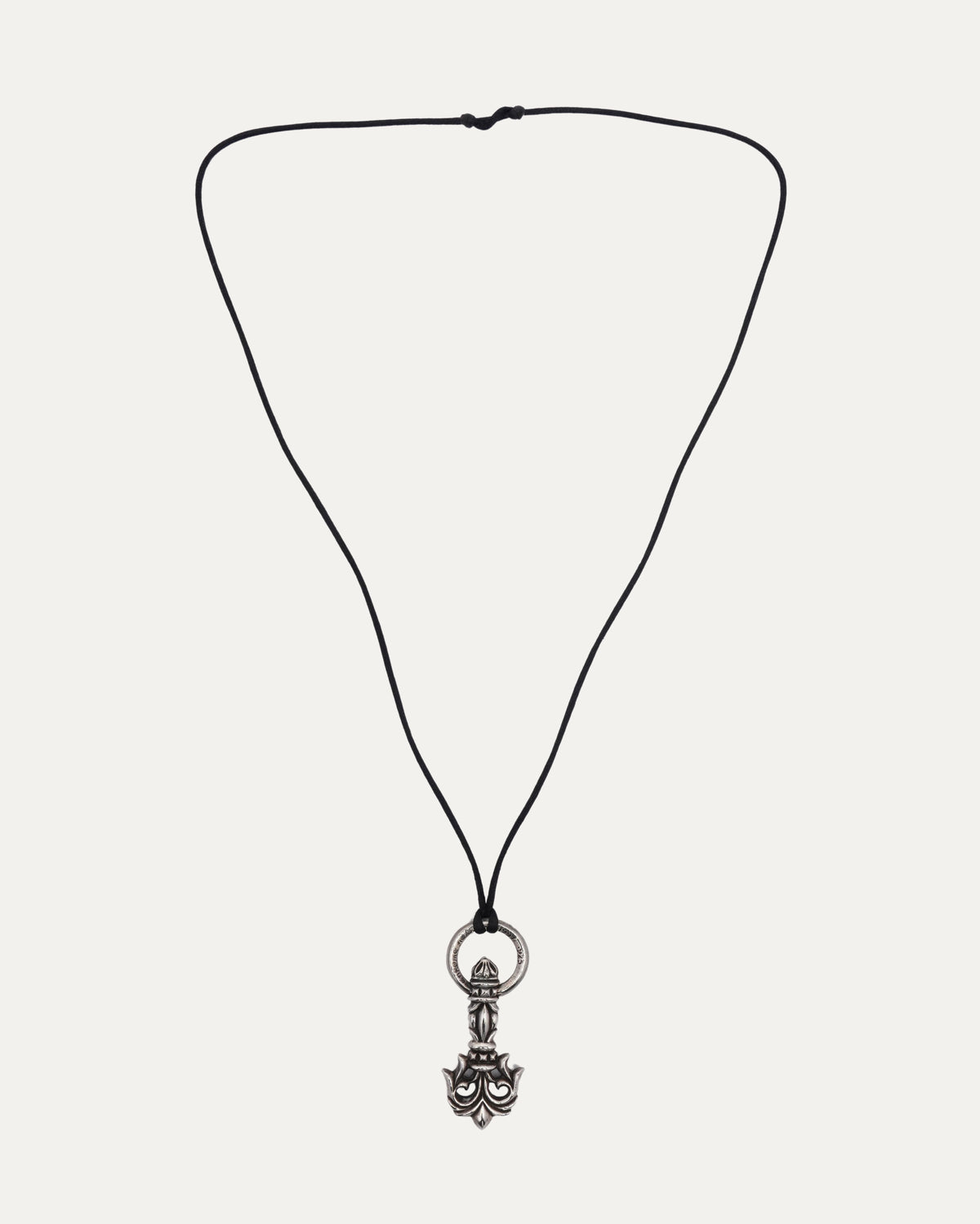 Filigree Pull Pendant on Silk Necklace