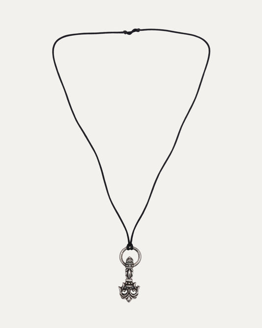 Filigree Pull Pendant on Silk Necklace