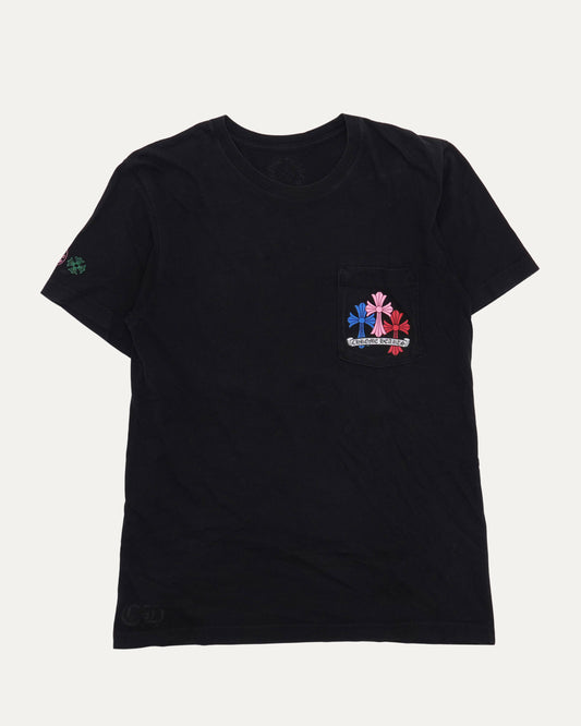 Multicolor Cemetery Cross Pocket T-Shirt