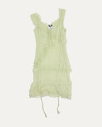 Sheer Ruffled Mini Dress