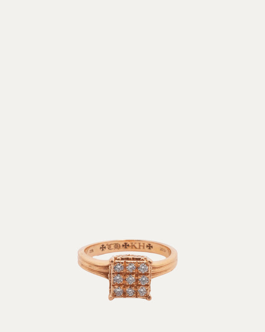 Gold & Diamond Butterfly Cross Cocktail Ring