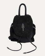 Dagger Embellished Suede Leather Iggy Backpack