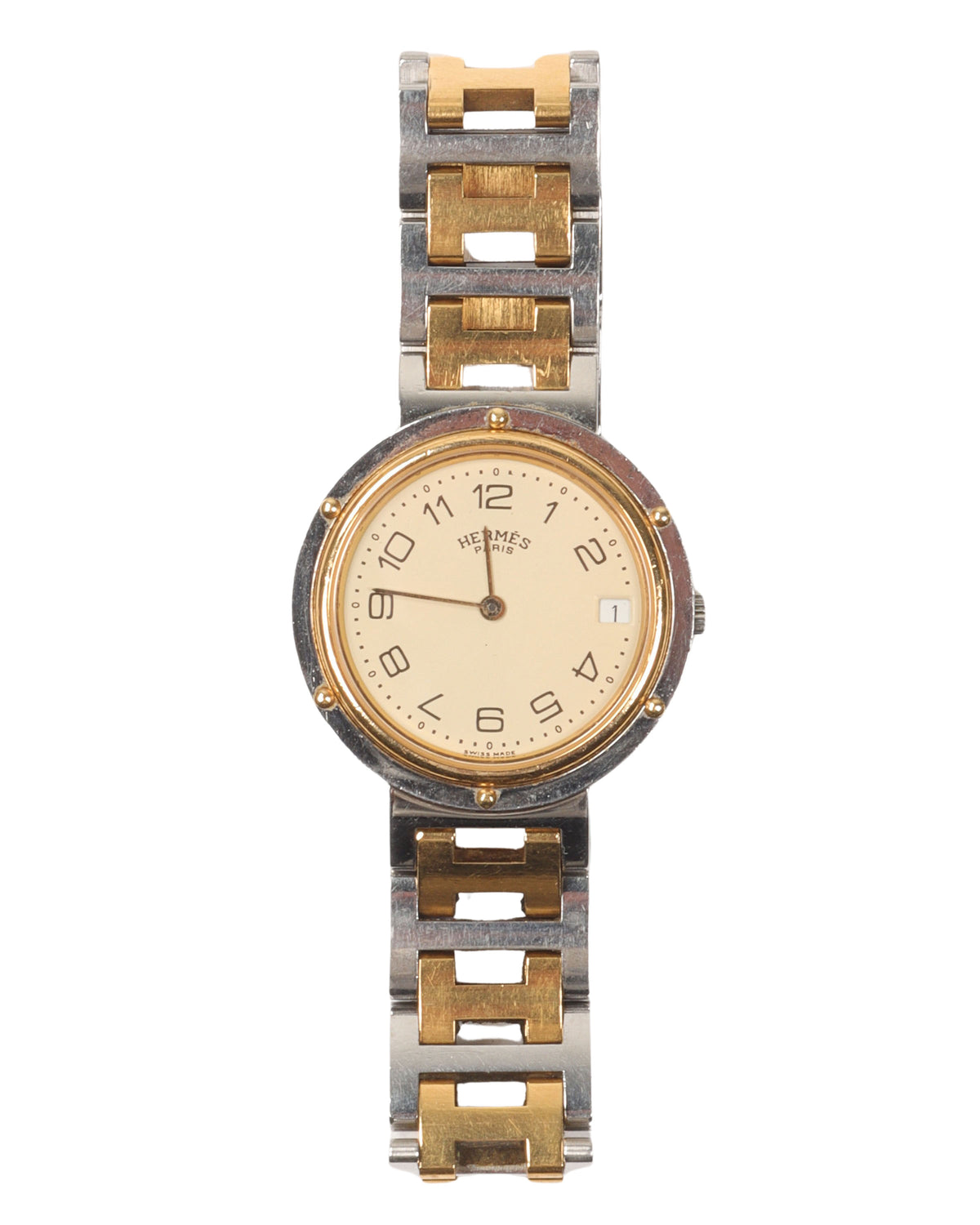 Hermes Clipper Two-Tone Watch Hermès Watch: Elegant Two-Tone Design main image 4