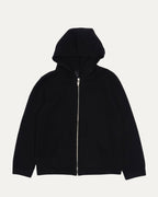 Cashmere Blend Embroidered Hooded Zip Sweater
