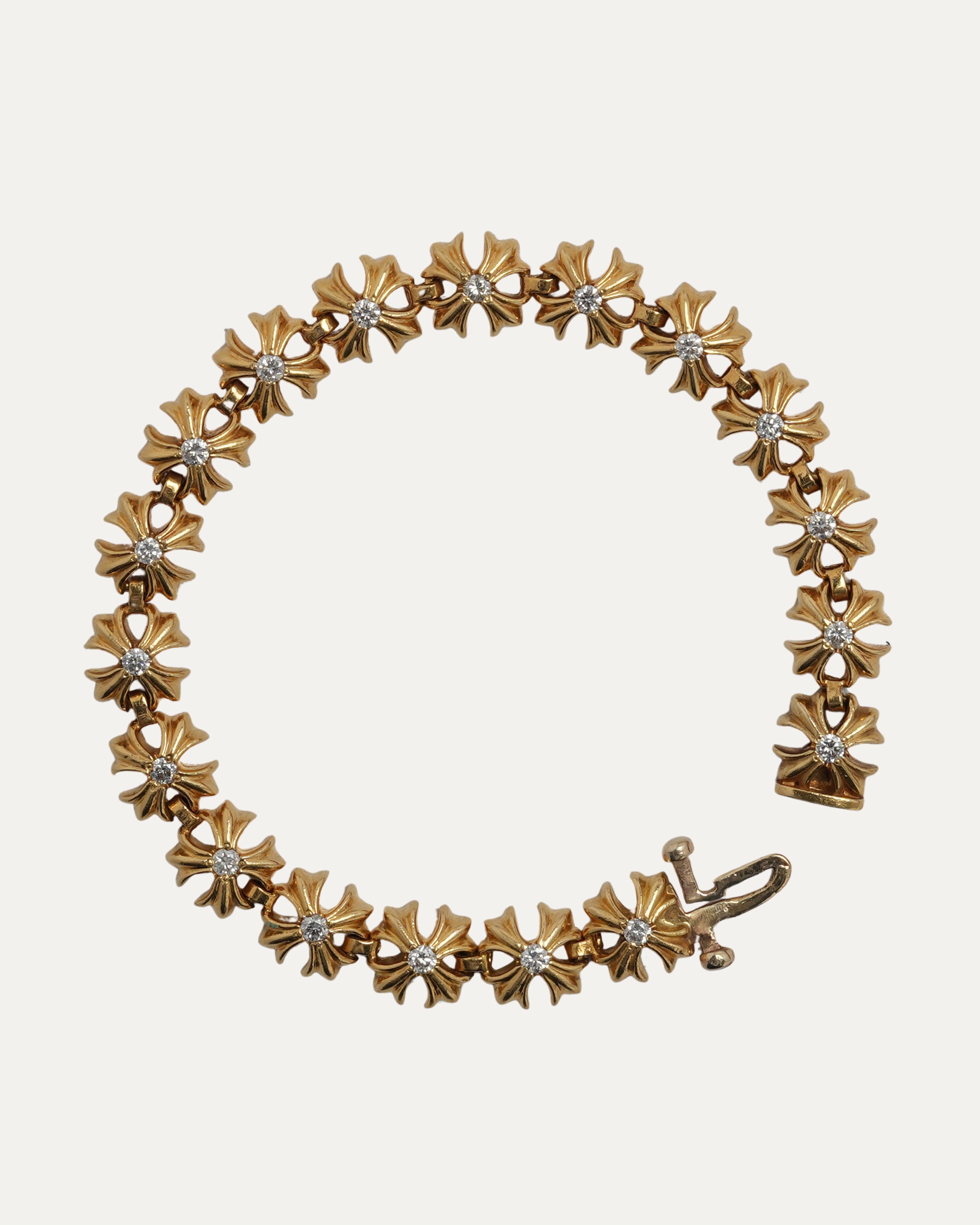 Gold and Diamond Tiny Plus Bracelet