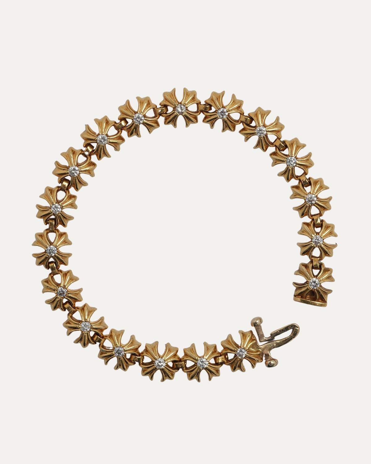 Gold and Diamond Tiny Plus Bracelet