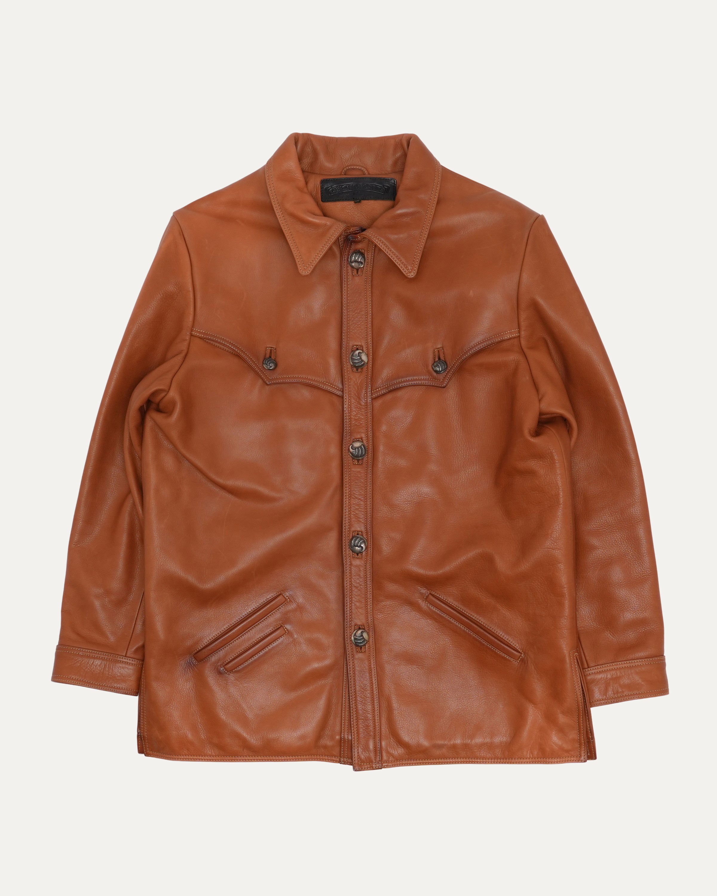 Chrome Hearts Leather Western Claw Button Jacket – Justin Reed