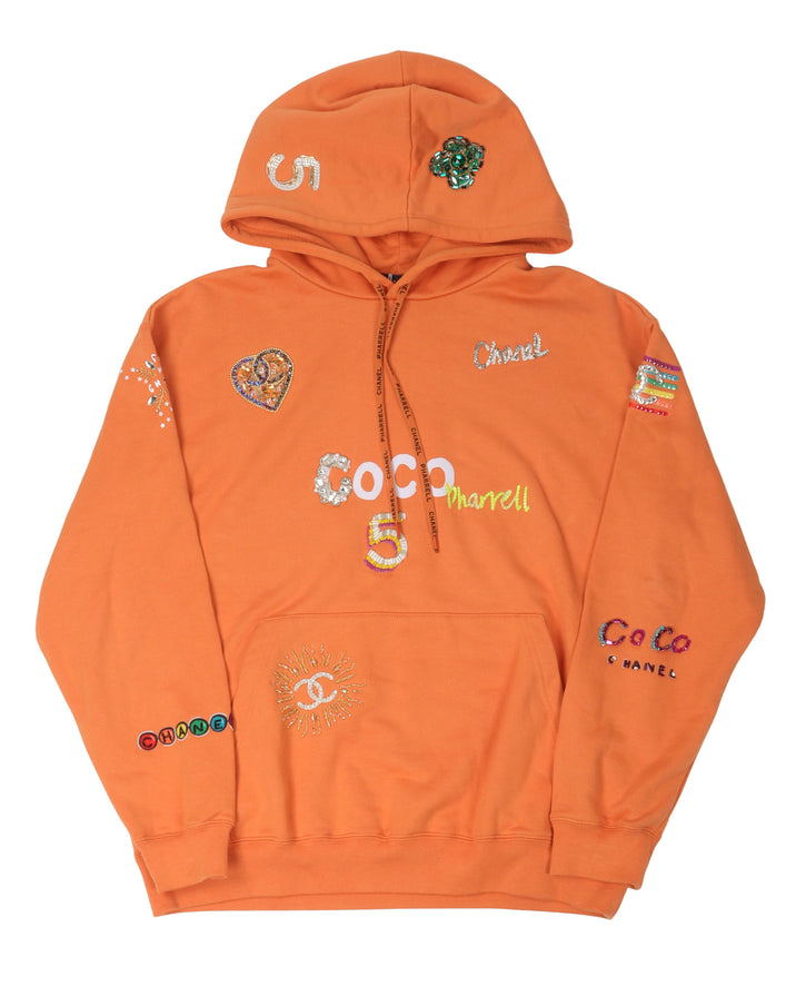 Pharrell Embroidered Logo Hoodie
