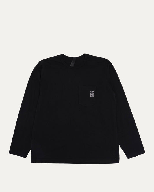 Embroidered Eye Chart Long Sleeve Pocket T-Shirt