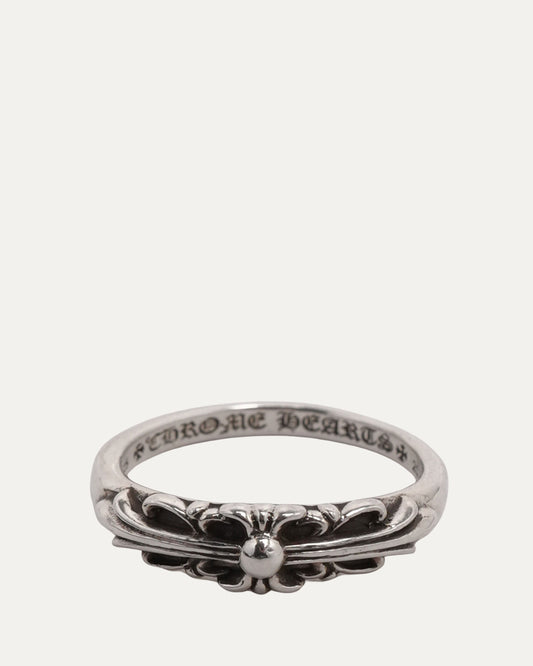 Mini Floral Cross Ring