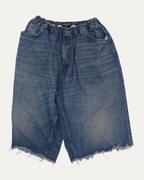 Raw Hem Baggy Denim Shorts