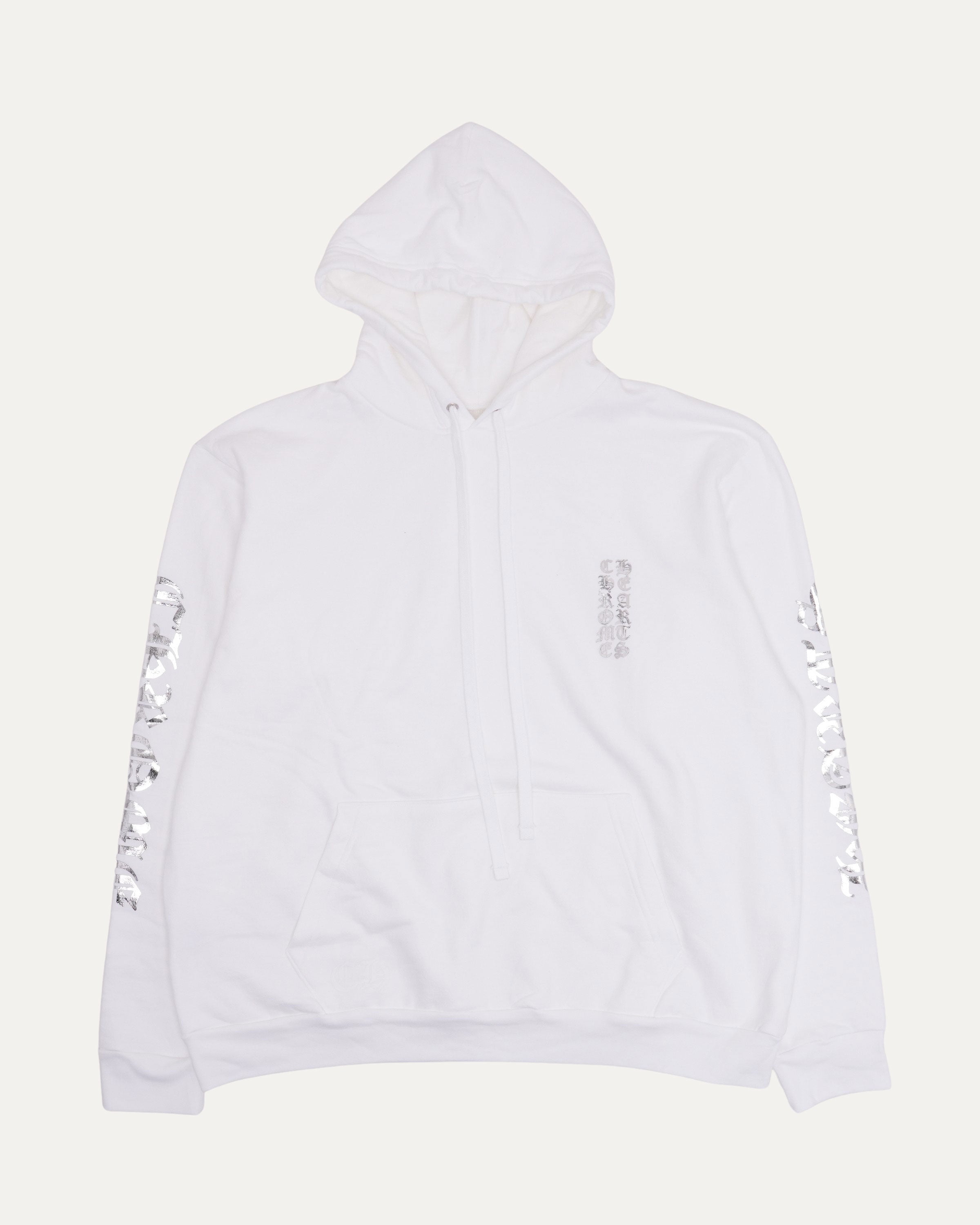 Chrome Hearts Metallic Print Vertical Logo Hoodie – Justin Reed