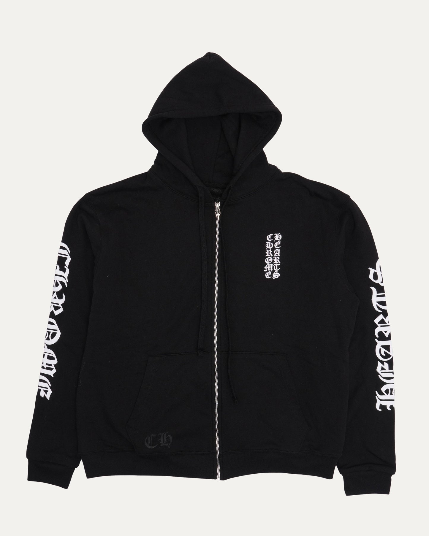 Vertical Logo Thermal Lined Zip Up Hoodie