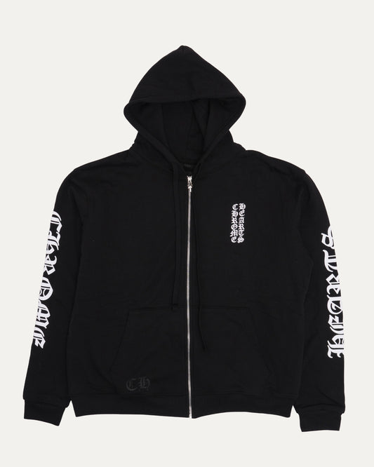 Vertical Logo Thermal Lined Zip Up Hoodie