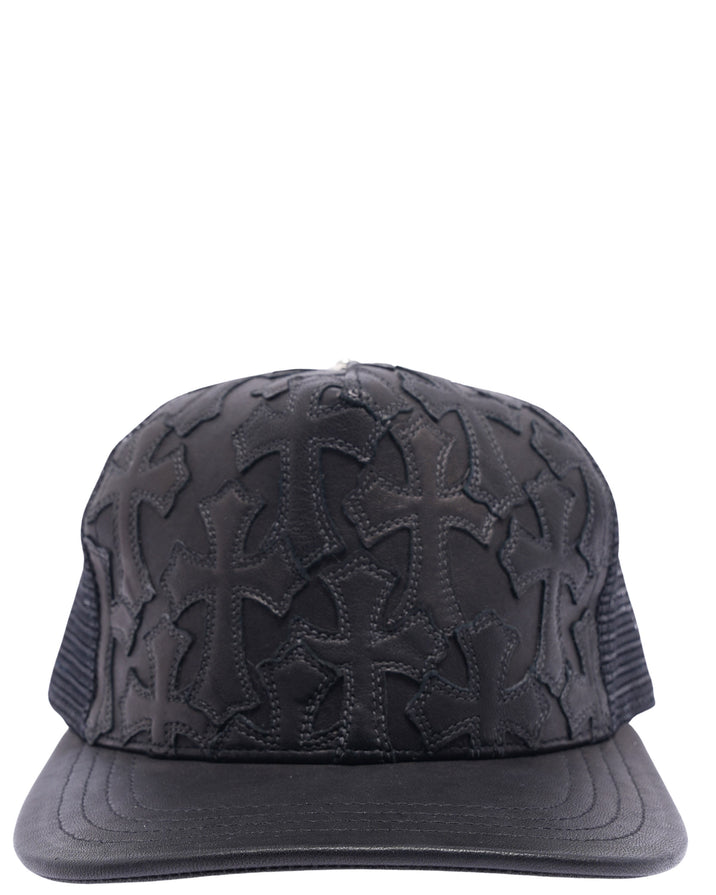 Leather Cross Patch Hat