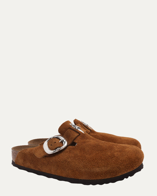 Dagger Embellished Birkenstock Boston Suede Mule