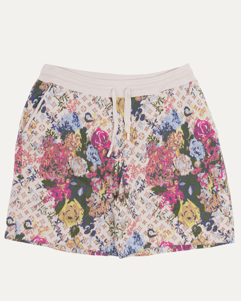 Floral Monogram Jacquard Shorts