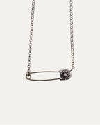 Diamond Safety Pin Necklace